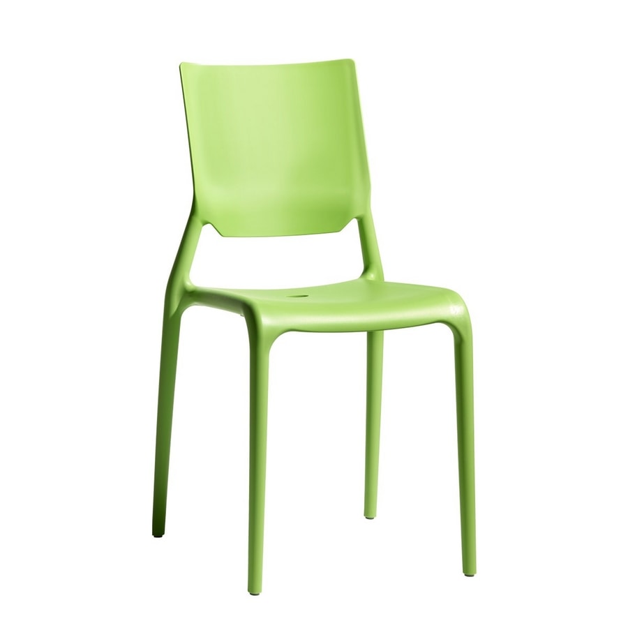 Sirio, Stackable chair with an essential design