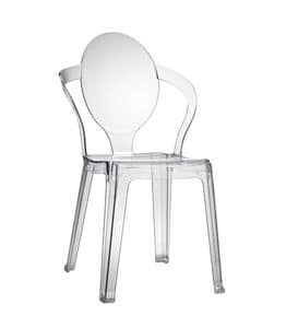 Spoon, Plastic chair with oval backrest, stackable
