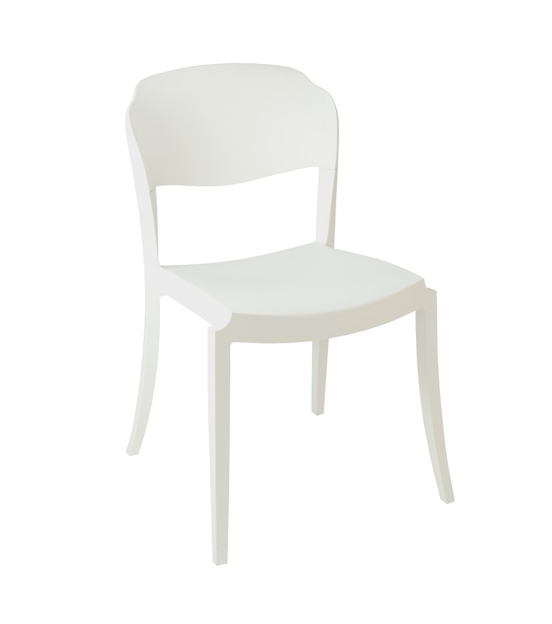 Strass, Polypropylene chair, with a minimalist chic style