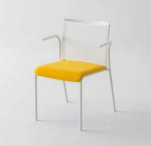 Teckel B, Chair with mesh backrest and armrests