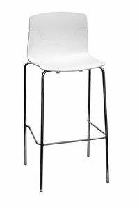 Slot Fill 68, Design barstool in polymer and metal, for bars and restaurants