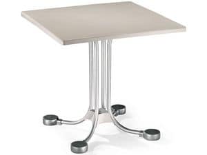 Table 80x80 cod. 23, Bar square table with aluminum counterweights