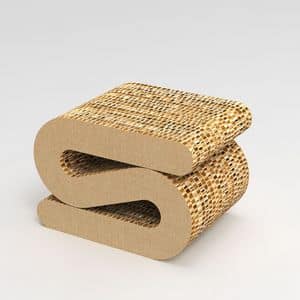 BISCIA, Pouf made of honeycomb cardboard