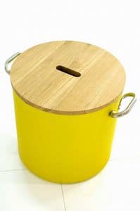 Chef - Seat, Container pouf with shape of pot, multifunction