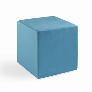 Cubo 40, Pouf upholstered entirely in leather, flame retardant