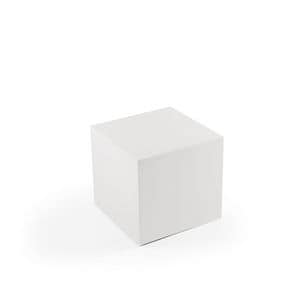 Cubo container, Pouf container covered with leather for home