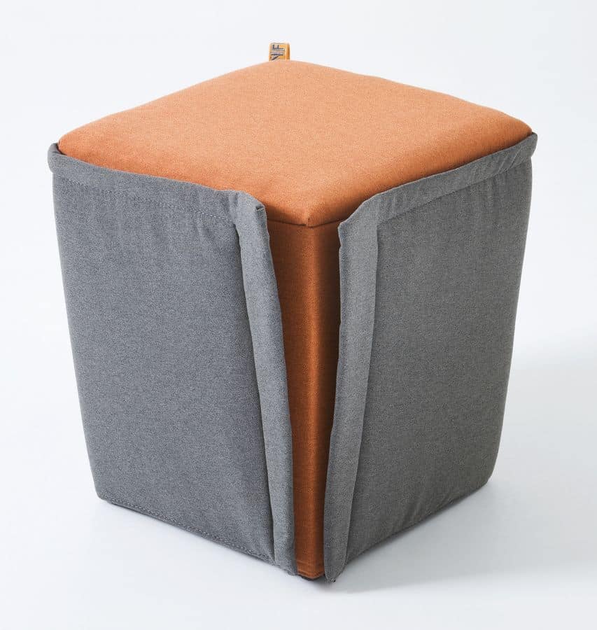 Finferlo, Upholstered pouf with removable cover