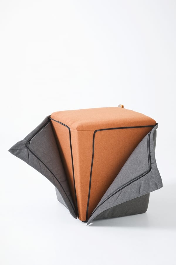 Finferlo, Upholstered pouf with removable cover