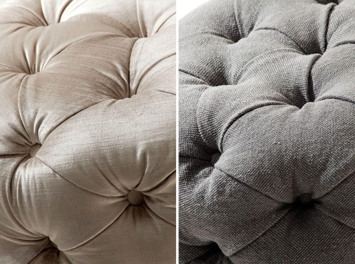 George pouf, Modern padded tufted pouf for stand rooms