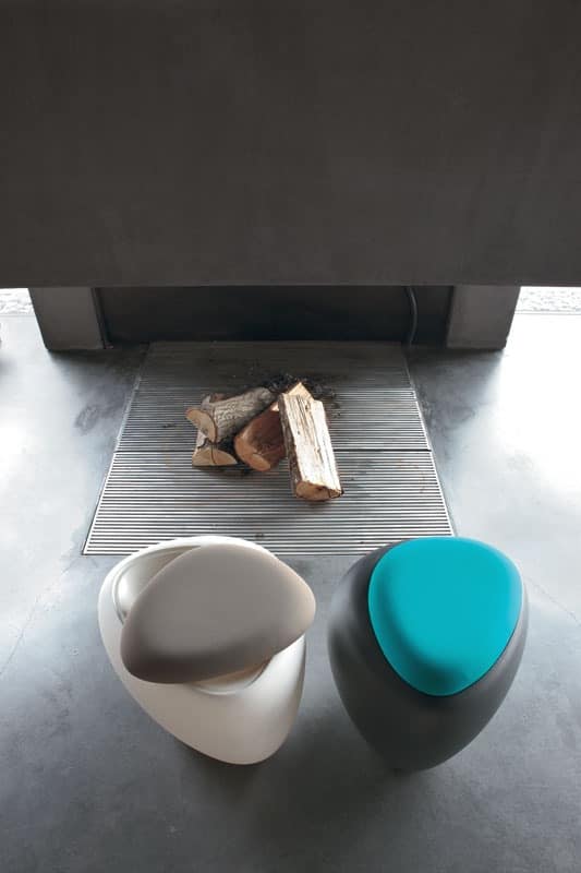 IOS pouf, Ottoman with cushion, multifunction, for outdoors