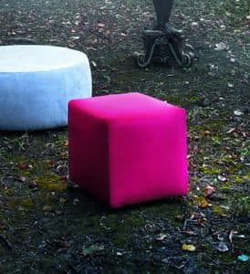 KUBB pouf, Pouf cube-shaped available with various coatings