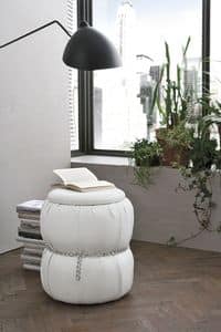 PASCIA PF606, Pouf-bedside table with container for residential use