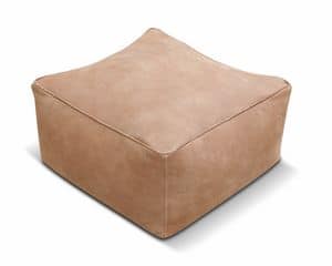 Quadrotto, Pouf padded with polystyrene, with square shape