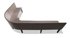 Mix, Modular sofa upholstered in fabric or eco-leather