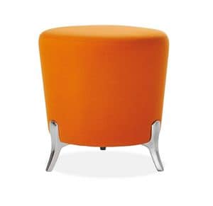 Welcome 8767, Upholstered pouf with metal feet