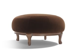 5303 Plump/P, Upholstered pouf, with round seat