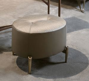 AFRODITE pouf GEA Collection, Oval pouf, with bronzed feet