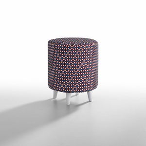 Baba, Cylindrical pouf with a fascinating upholstery