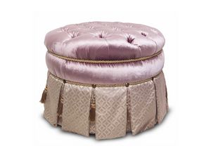 Becky, Padded pouf, with capitonn� seat