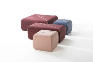 Crossed, Comfortable square or rectangular pouf