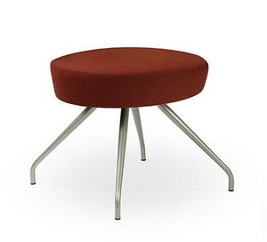 ELIPSE 1P, Pouf covered with steel legs