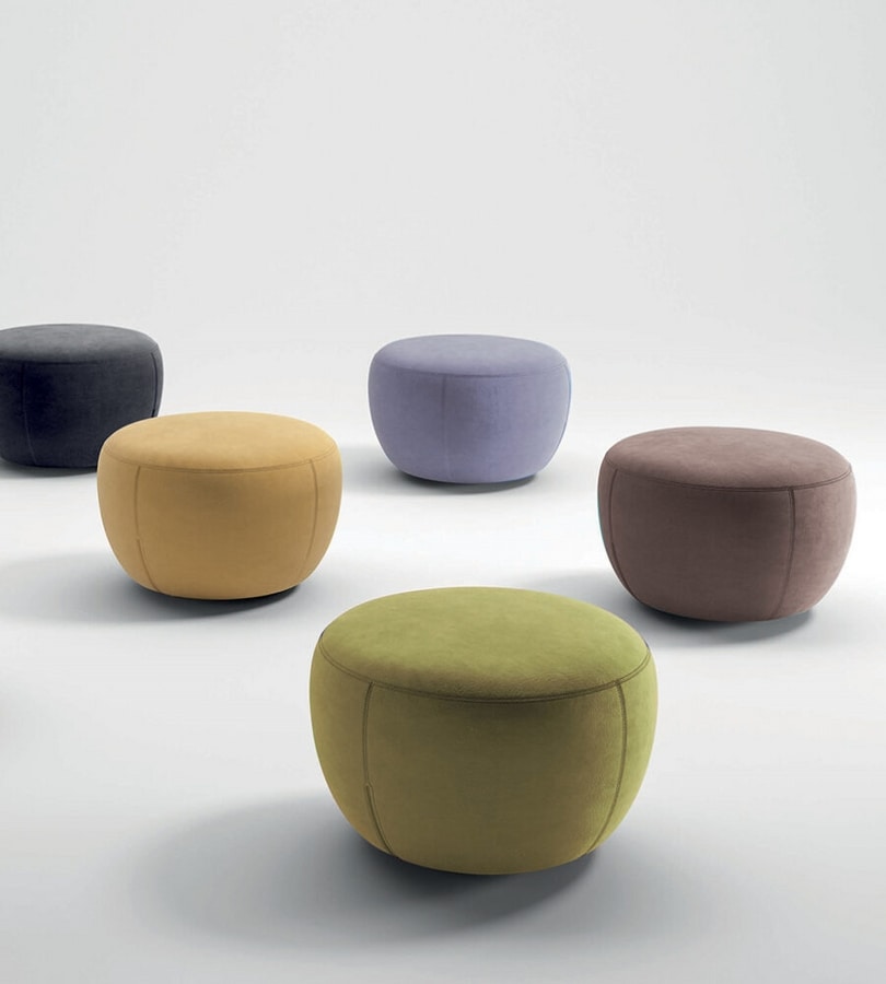GOCCIA, Pouf with rounded shapes