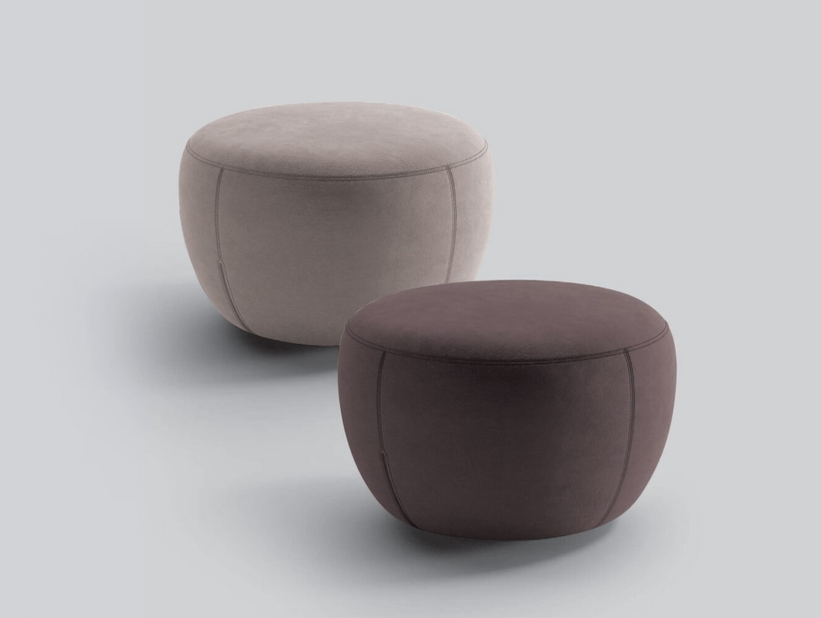 GOCCIA, Pouf with rounded shapes