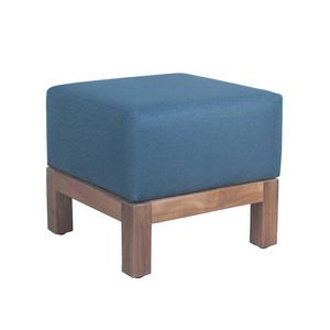 Karenita 08C2, Pouf with comfortable seat, teak wood base