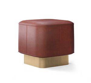 L�Albicocco, Upholstered pouf with brass base