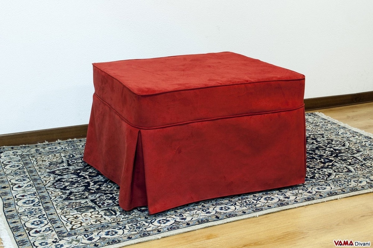 Pouf transformable into a single bed
