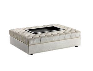 Richmond, Tufted pouf with tray