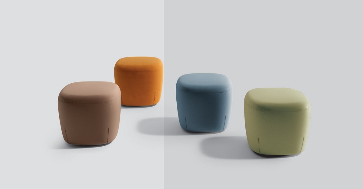 ROMY, Pouf with simple shapes