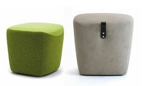 Vic, Pouf with rounded shapes