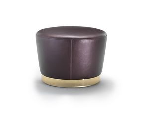Volie, Round padded pouf with essential elegance