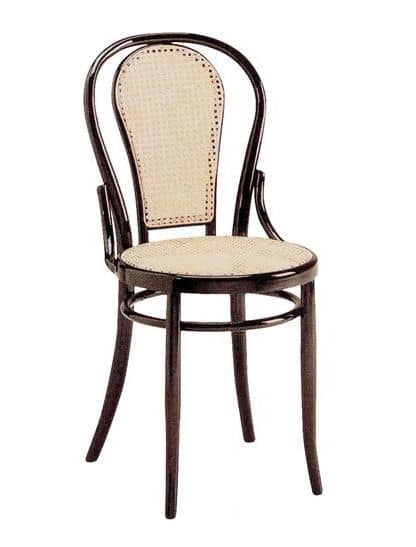 21, Chair in wood with cane seat and backrest
