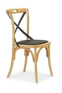 Ciao Antra M, Curved bentwood chair, padded seat