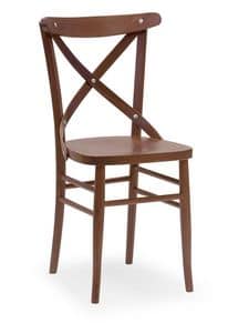 Croce 3, Chair in beech, for restaurants