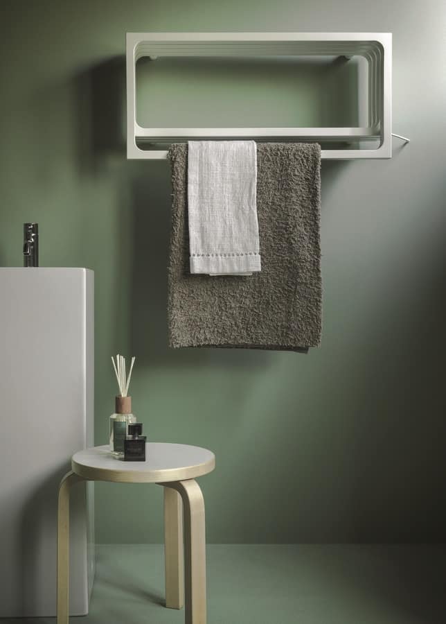 Montecarlo, Bathroom radiator, with towel rail and shelve