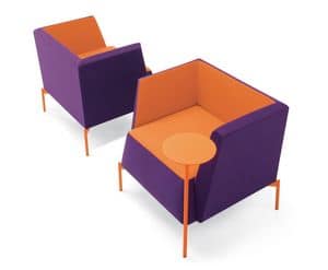 Kendo armchair, Stuffed armchair, for waiting and relax areas