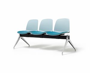 Kire bench, Bench from 2 to 5 seats, in polypropylene
