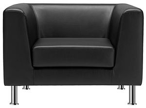 Max 1P, Waiting armchair, upholstered in leather or fabric