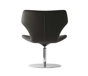 DAMATR, Swivel armchair with disc base for waiting rooms
