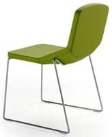 Formula40 sled fabric, Modern chair with fire retardant padded seat, ideal for contract use