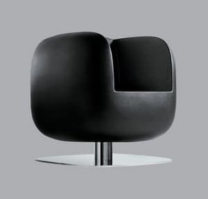 BIG JIM, Modern armchair in single shell, in polyethylene on steel base