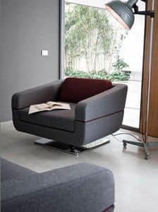 Dune armchair, Armchair for waiting room, with spring system