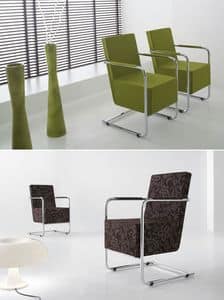 H5 XL, Armchairs with metal base, for modern lounges
