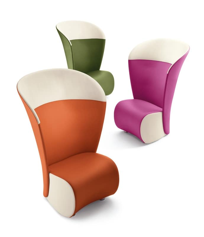 Koccola Plus, High back armchair, various colors, for waiting room