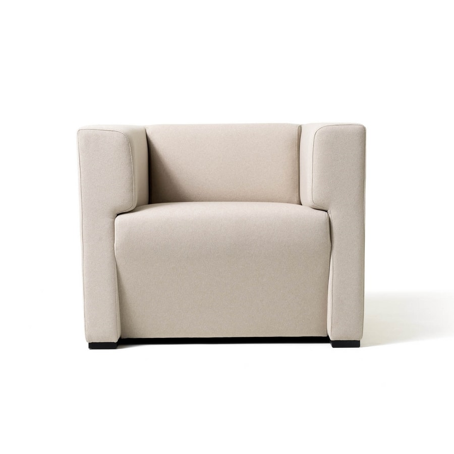 Toffee 1p, Square armchair with internal structure in multilayer