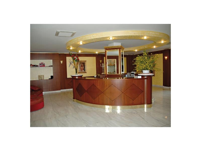 Hotel Imperiale, Reception desk for the hotel, made of fine wood