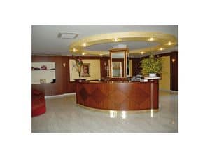 Hotel Imperiale, Reception desk for the hotel, made of fine wood